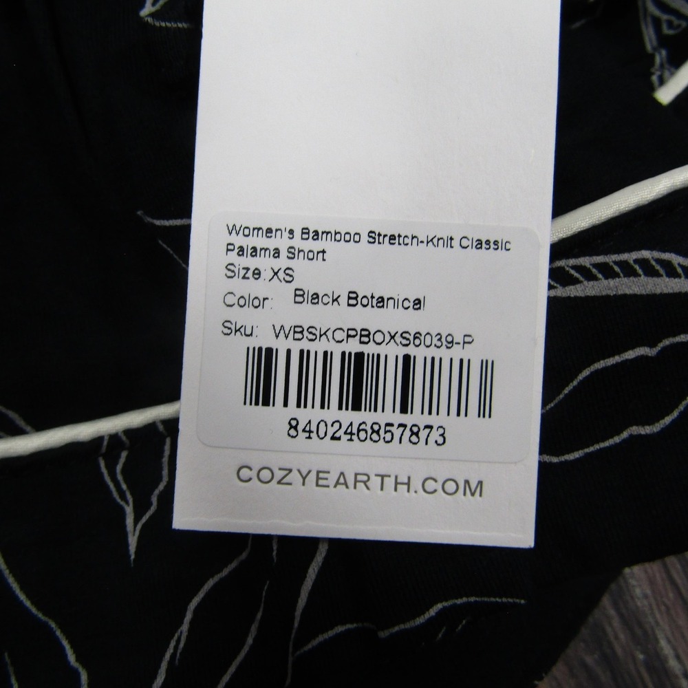 Cozy Earth Shorts Womens XS Black Skimmer Viscose Spandex Floral Pockets - Picture 3 of 8
